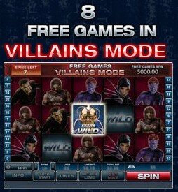 XMEN video slot: villains mode in free spins