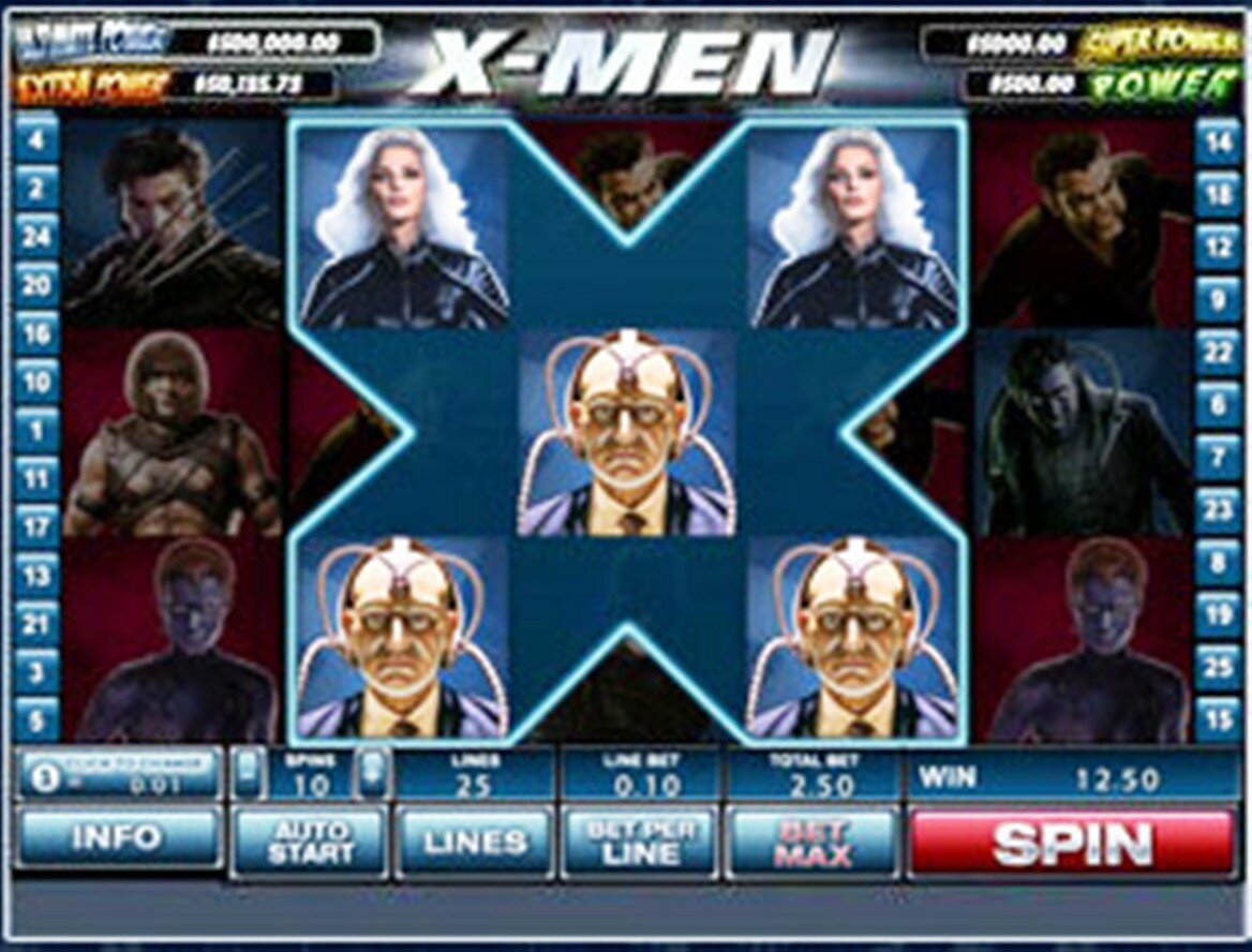 XMEN video slot: x-feature bonus