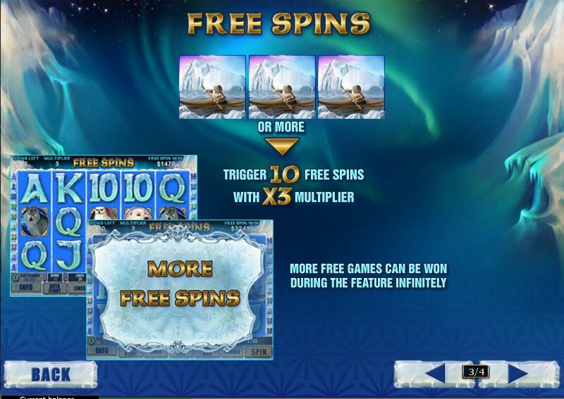 arctic treasure video slot:free spins