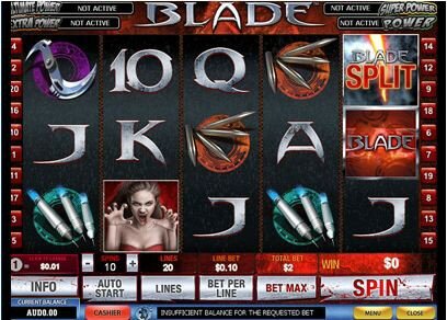 Blade video slot: