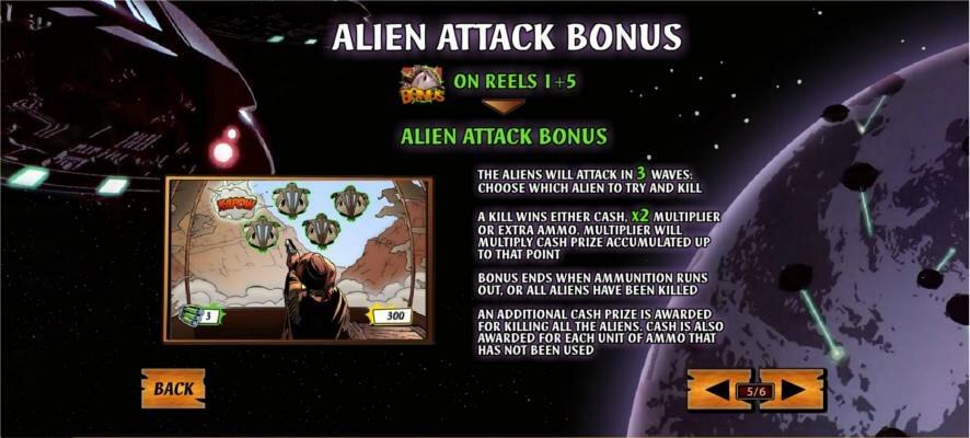 Cowboys and Aliens video slot: alien attack bonus