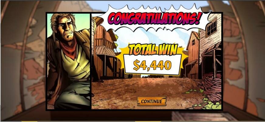 Cowboys and Aliens video slot: total win