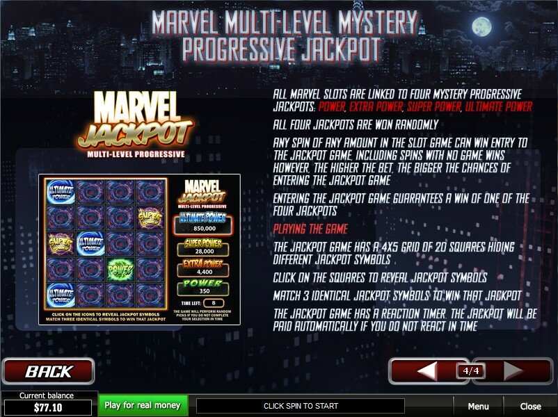 Daredevil video slot:the marvel jackpot