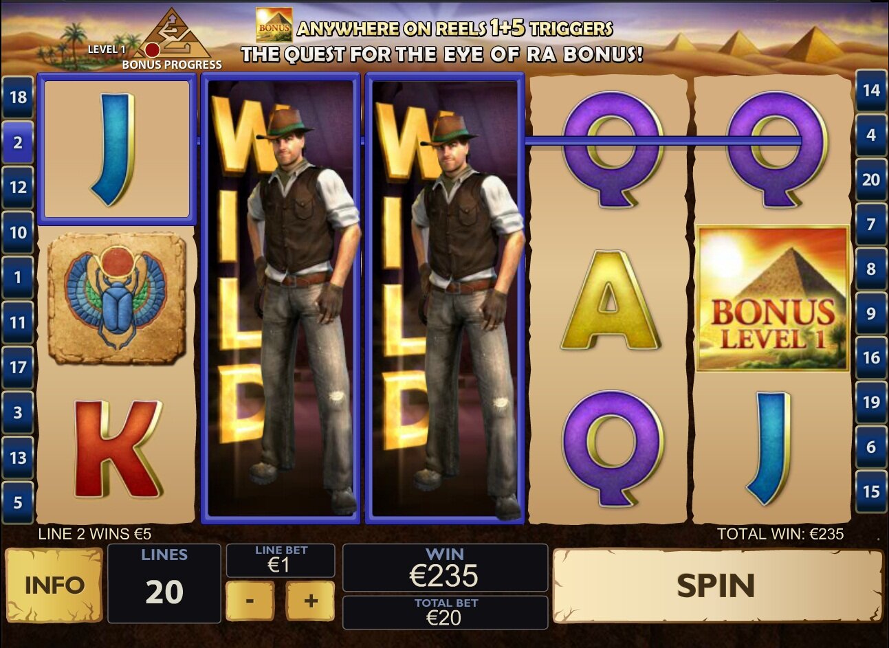 Daring Dave video slot: Expanding wild feature