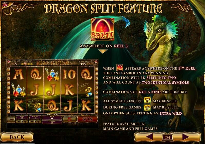 dragon kindom slot - the split card