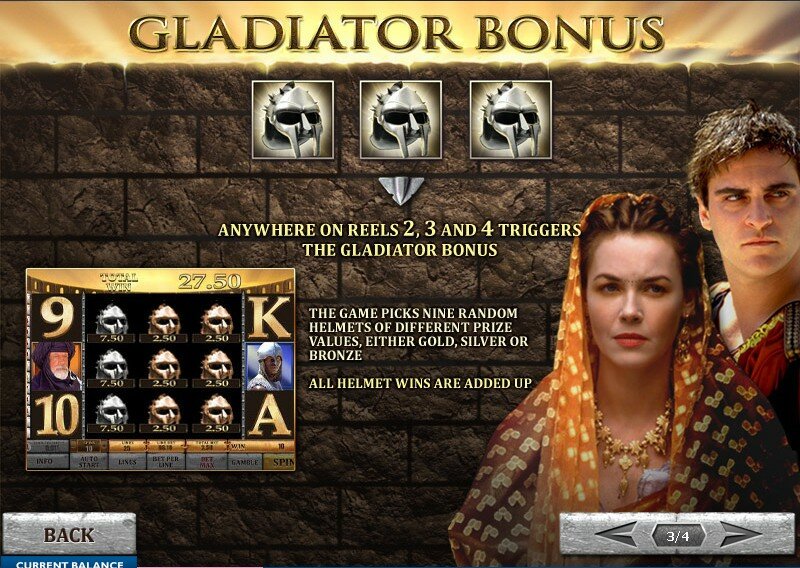 Gladiator video slot: