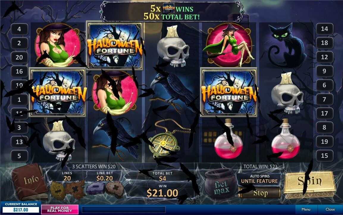 Halloween fortune video slot:graphics