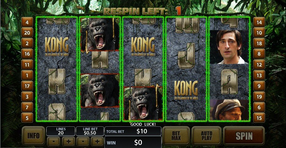 kong video slot : the jungle mode