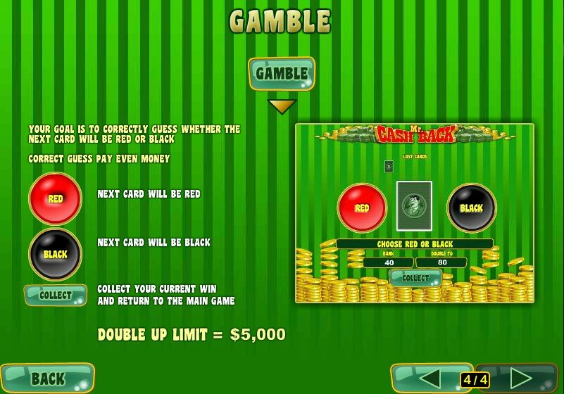 mr cashback video slot: the gamble feature