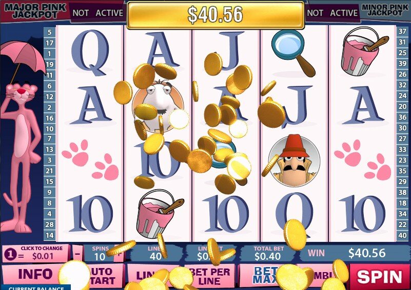 The pink panther video slot:very recomended