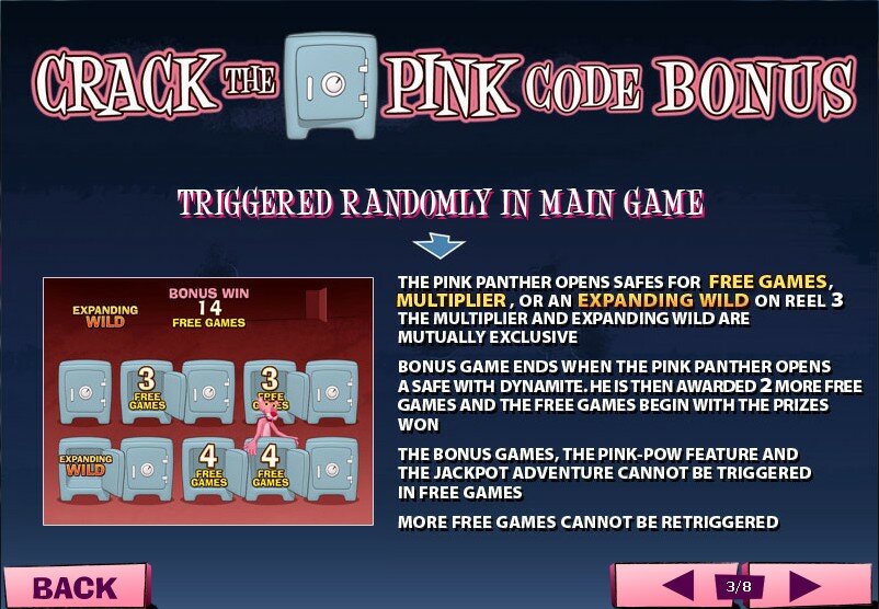 The pink panther video slot:crack the pink code