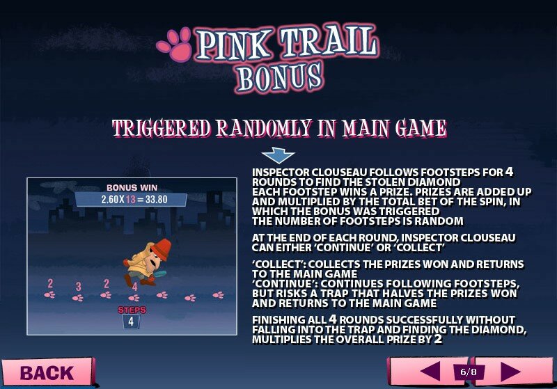The pink panther video slot:pinktrailbonus