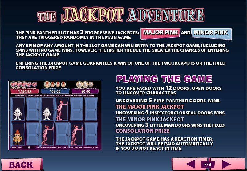 The pink panther video slot:the jackpot adventure
