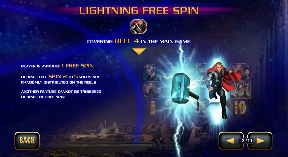 Thor Video Slot: lightning free spin